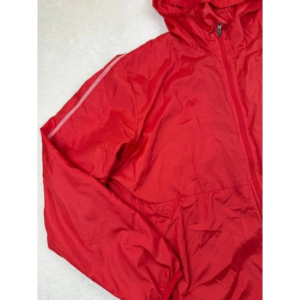 Nike Mens XXL Red Full‎ Zip Hooded Windbreaker Mesh Lining Jacket AA2090-657